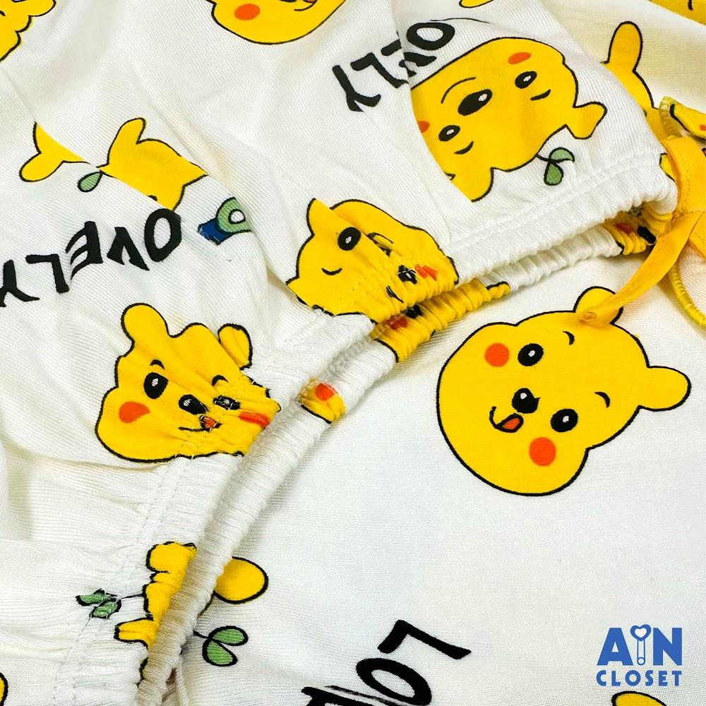 Bộ quần áo Dài bé gái họa tiết Gấu Pooh Vàng Thun cotton - AICDBGCFG4WO - AIN Closet