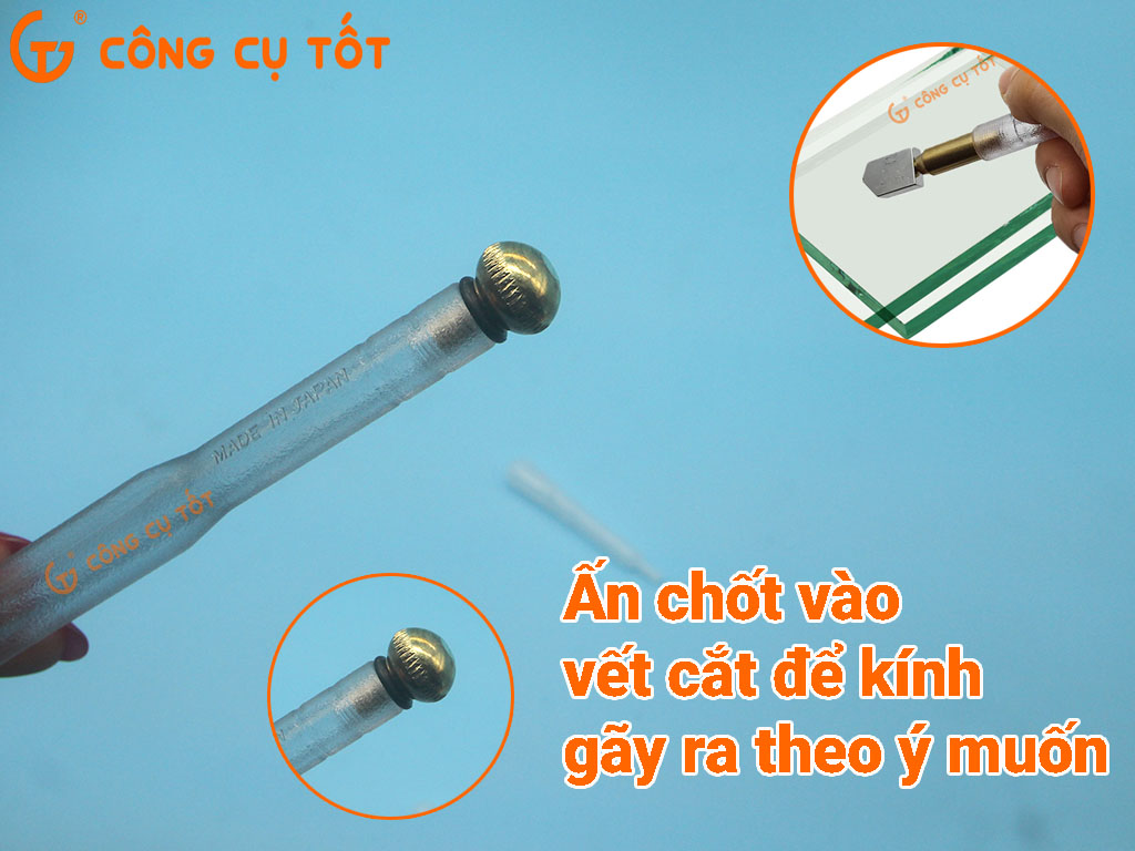 Dao cắt kính vỉ đỏ kèm tra dầu