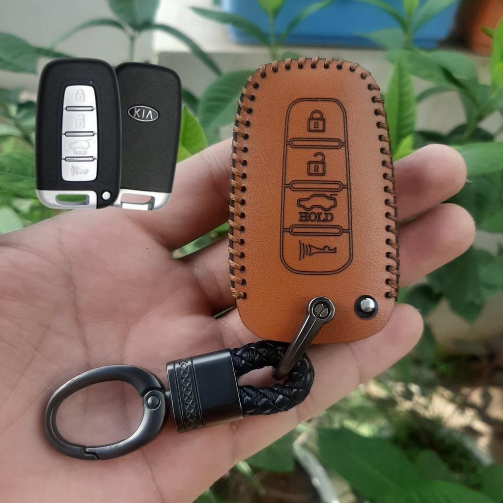 Bao Da Chìa Khóa ô tô KIA FORTE D a B ò Thật, Giá tận Xưởng, Bảo hành 2 năm, khắc tên và sđt chủ xe