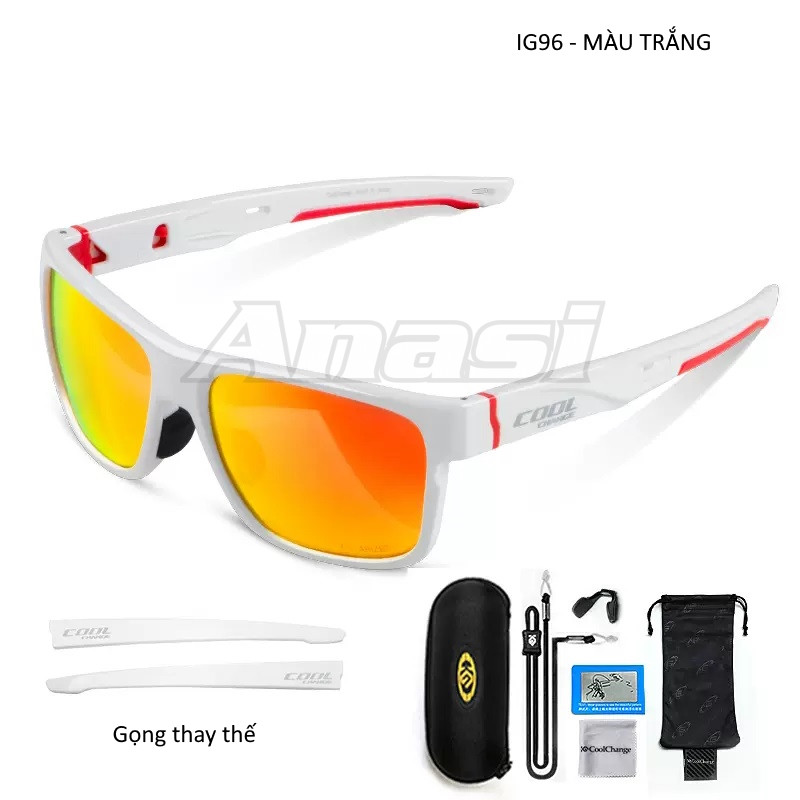 Kính mát thể thao phân cực siêu nhẹ Anasi IG96 | Gọng TR90 cao cấp | Kính râm chống tia cực tím UV400