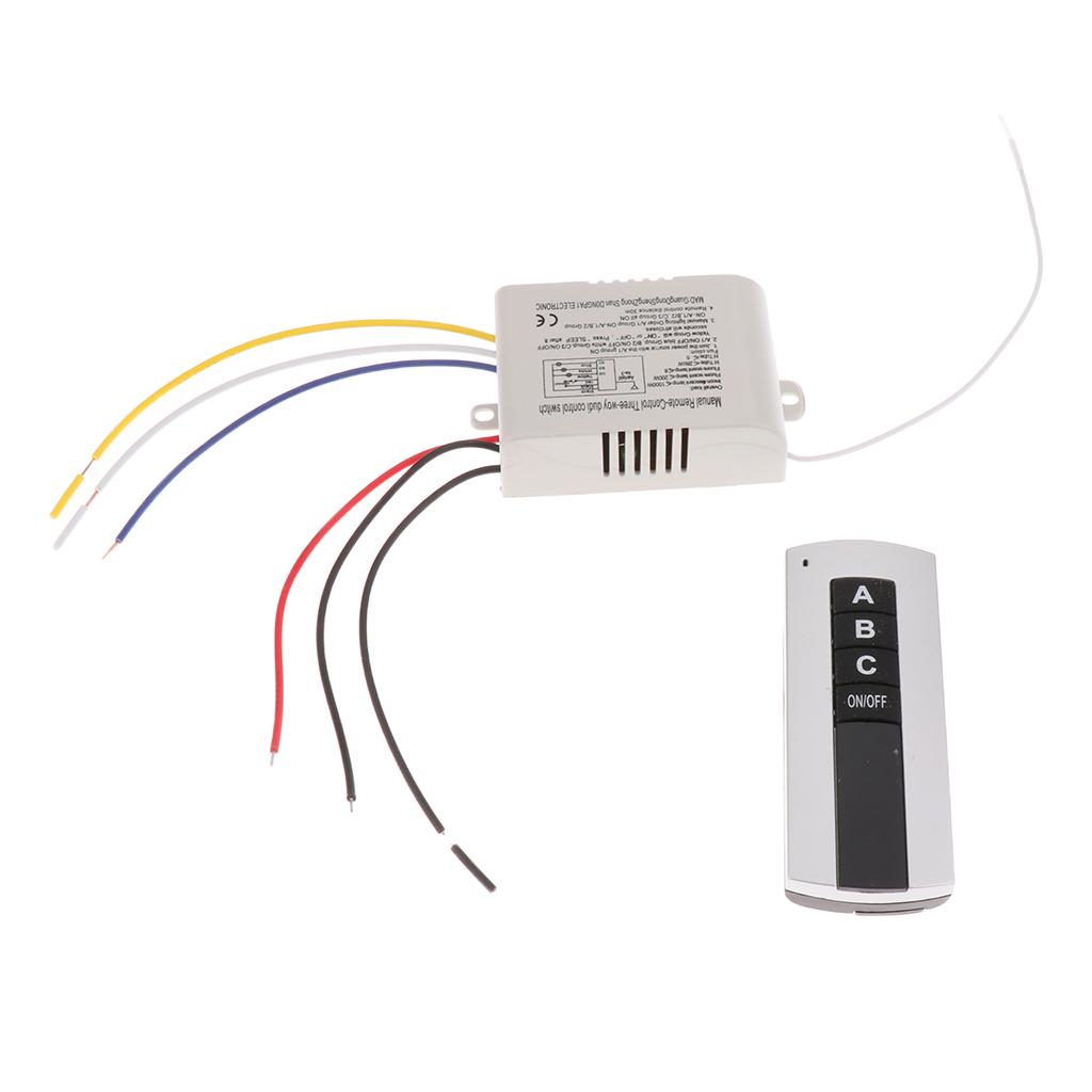 3-Way ON/OFF 220V-240V Light Digital Wireless Wall Switch + Remote Control