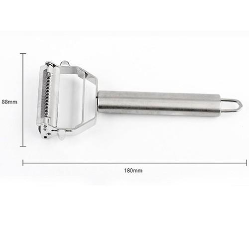 Dao Bào inox Cao Cấp đa năng 2 lưỡi - double Peeler 18 x 8.2cm