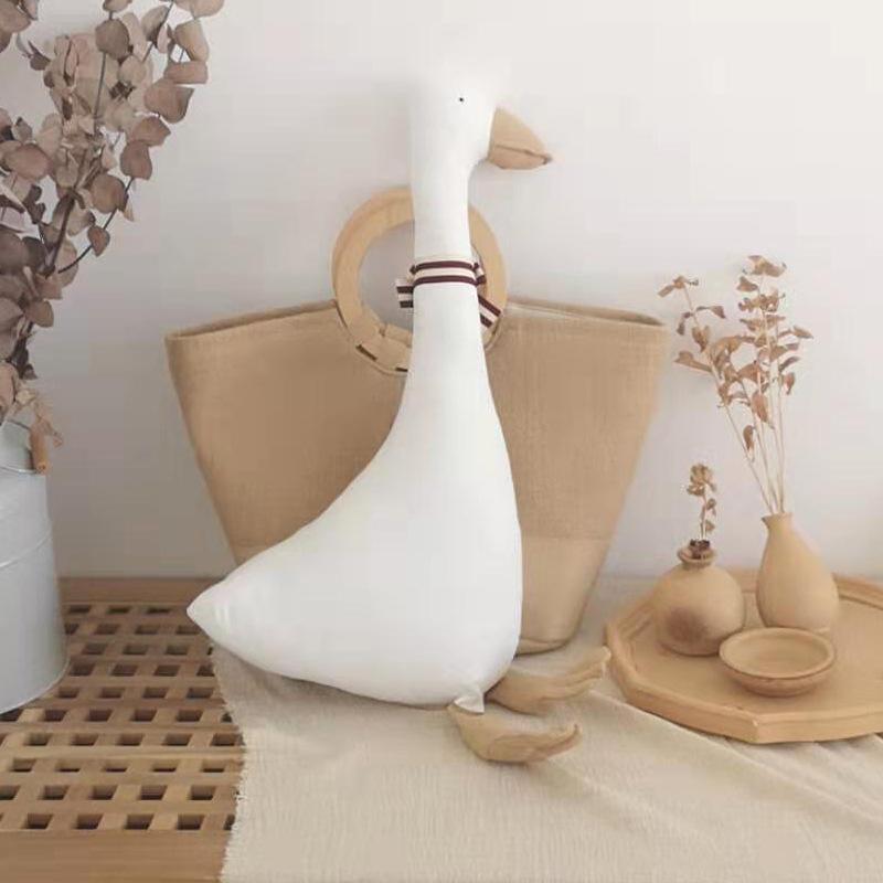 Động vật Lớn Ngỗng Trắng Gối Sang Trọng Đồ Chơi Bông Dễ Thương Gối Ngủ Cho Bé Xoa Dịu Sang Trọng Búp Bê cho Sinh Nhật Đồ Chơi Trẻ Em
