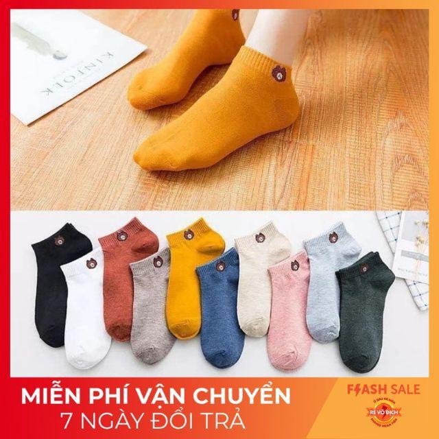 1 ĐÔI VỚ NỮ THÊU HÌNH GẤU