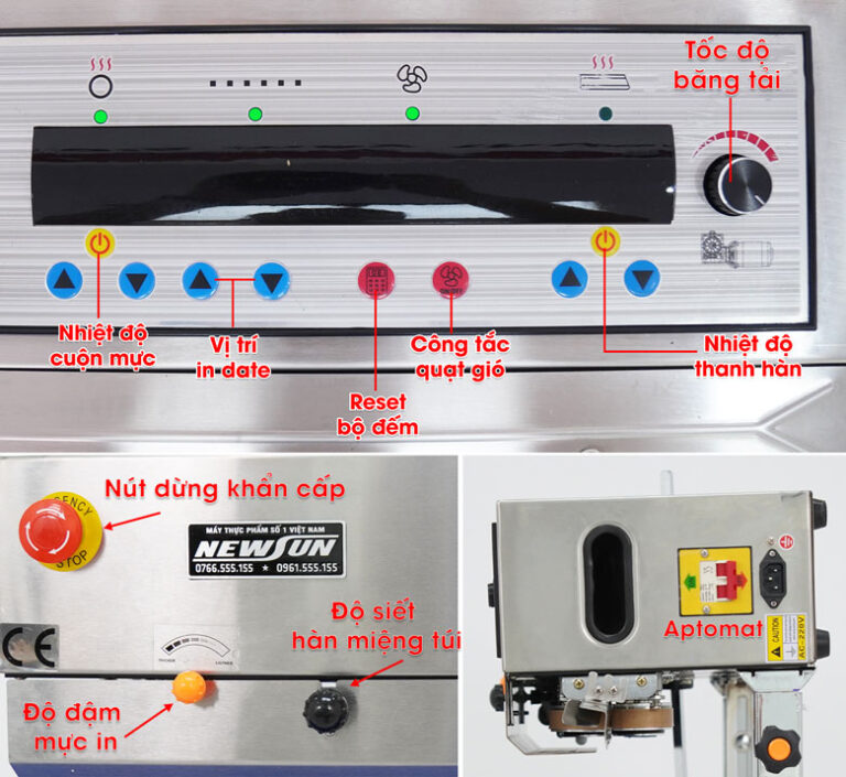 Máy hàn miệng túi in date Kunba SMT-980LW (điện tử) NEWSUN - Năng suất, chuyên nghiệp, hiệu quả - Hàng chính hãng