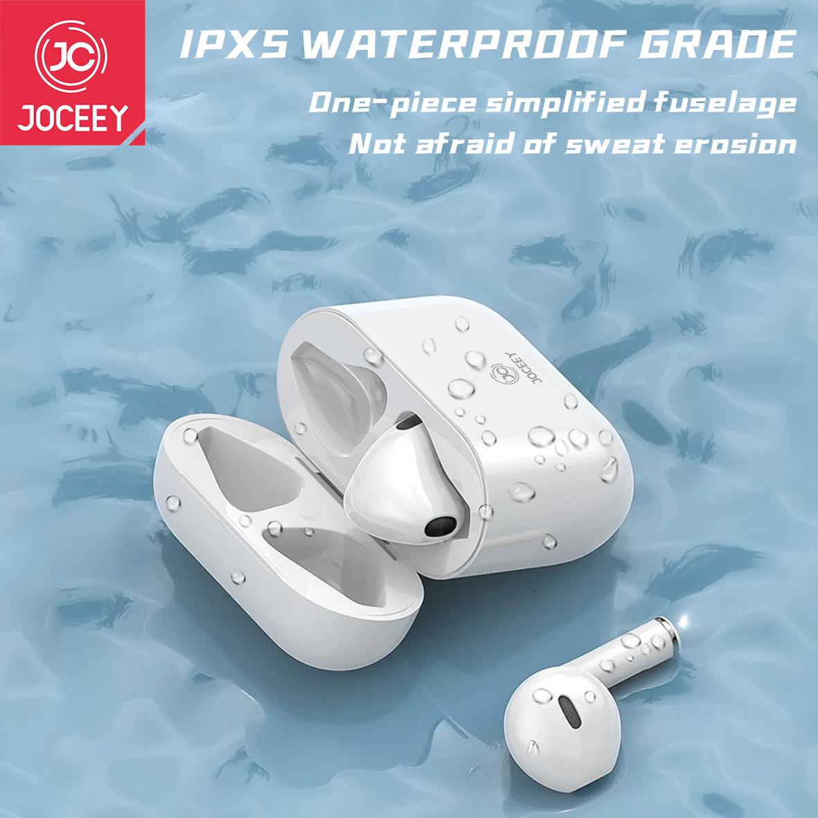 Tai nghe Bluetooth JOCEEY, Bluetooth không dây có micrô tích hợp Tai nghe không dây cho cuộc gọi thoại/âm nhạc/giọng nói/trợ lý Màu sắc: Trắng