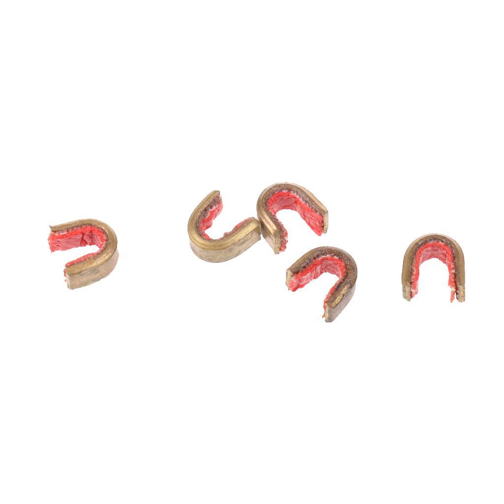 5 Pieces Bow String Buckle Clips Nocking Point + 1pc Archery Finger Guard