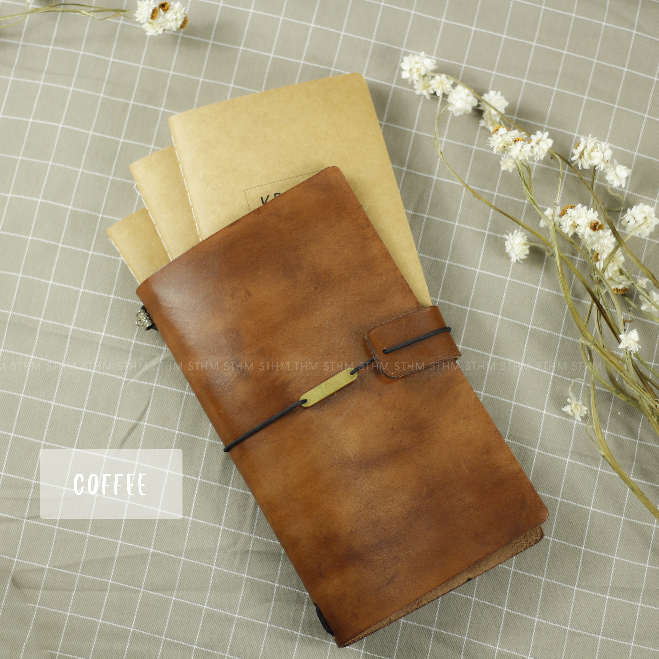 [STHM stationery] - Traveller notebook - Kèm 3 lõi sổ - Sổ bìa da thật