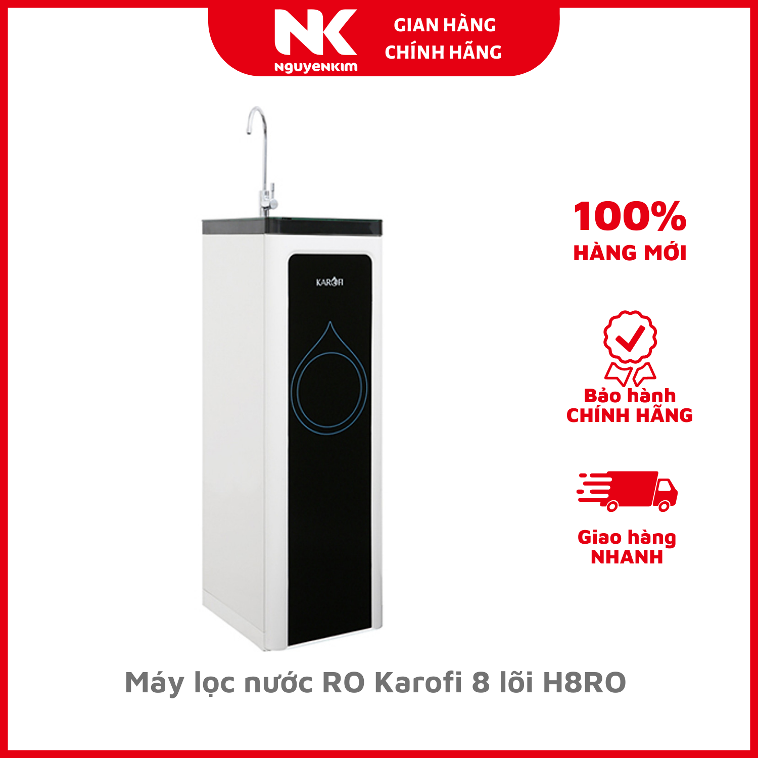 Máy lọc nước RO Karofi 8 lõi H8RO - Hàng Chính Hãng