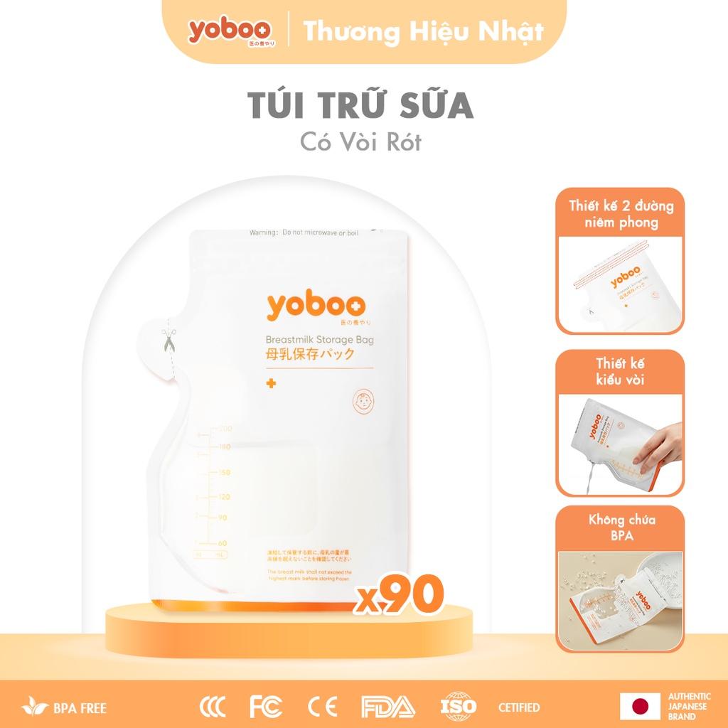 Combo 3 Hộp Túi Trữ Sữa Mẹ Có Vòi Rót 200ml yoboo ( 90 Túi)