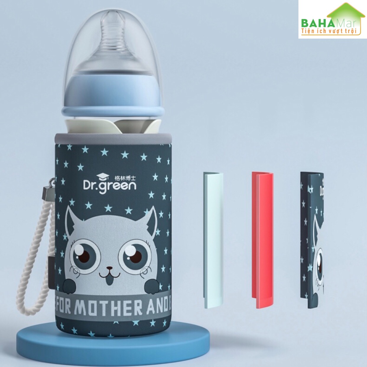 BÌNH SỮA KÈM Ủ TỰ ĐỘNG PHA NHANH "BAHAMAR" Có ngăn chứa sữa riêng biệt, khi cần ấn nhả để lắc pha nhanh trong tích tắc. Có thể điều chỉnh nhiệt độ , có thể hâm sữa, nhiệt độ không đổi.