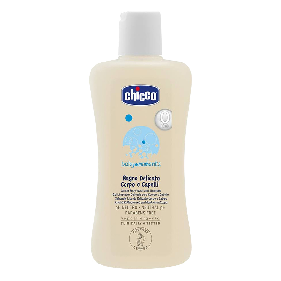 Sữa Tắm Gội Chiết Xuất Yến Mạch 0M+ Chicco (200ml)