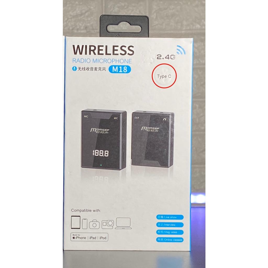 Micro cài áo Wireless MDMSEP M18 - Mic thu âm không dây cao cấp - Điều chỉnh được echo, vol ngay trên mic