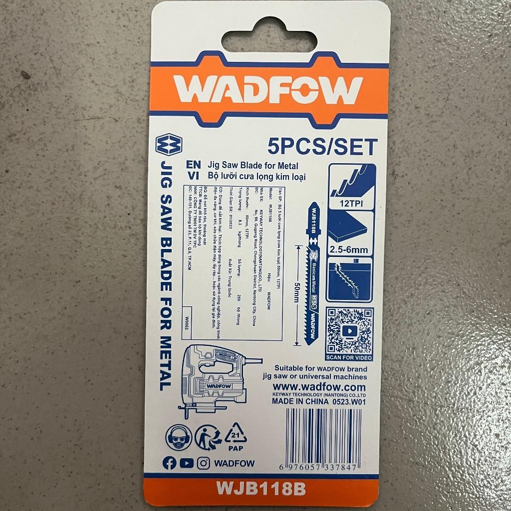 BỘ 5 LƯỠI CƯA LỌNG CẮT KIM LOẠI 50MM WJB118B WADFOW - HÀNG CHÍNH HÃNG