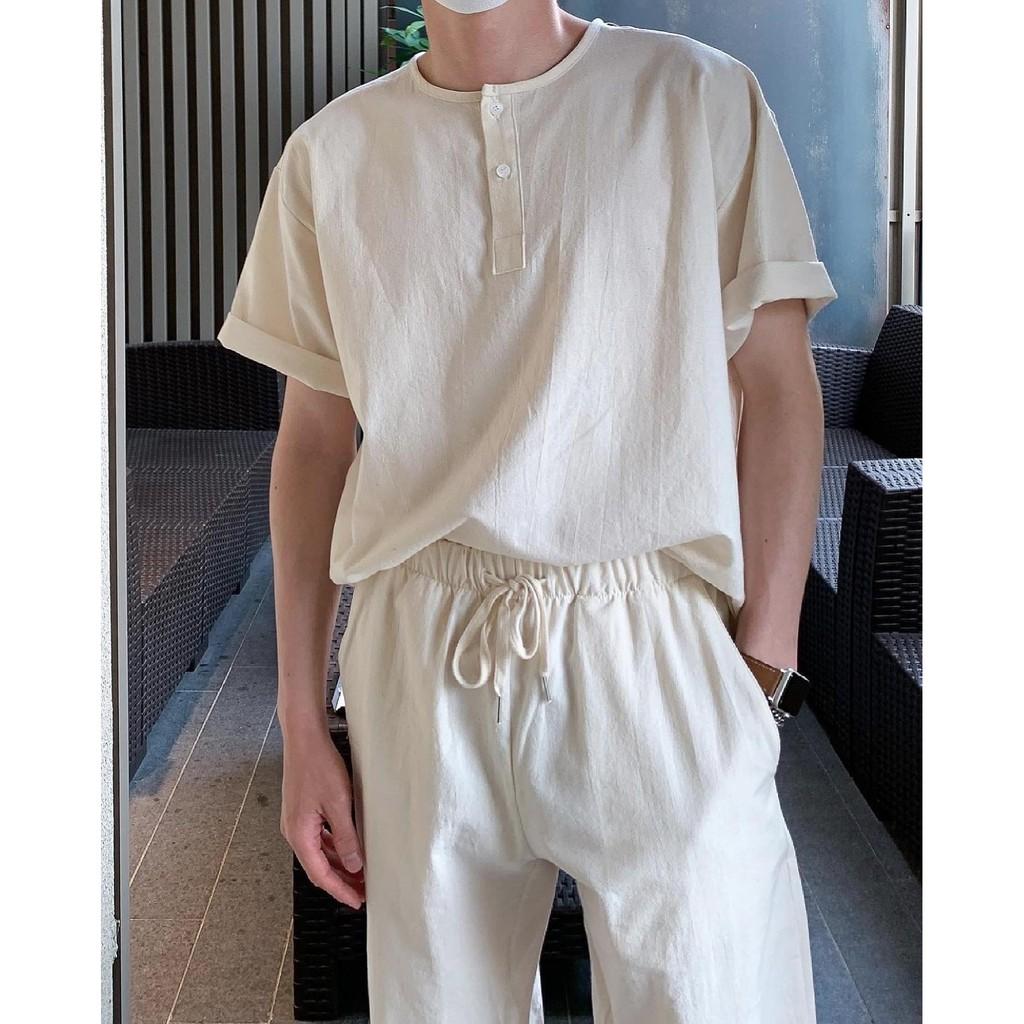 ÁO SƠ MI LINEN SET tay ngắn