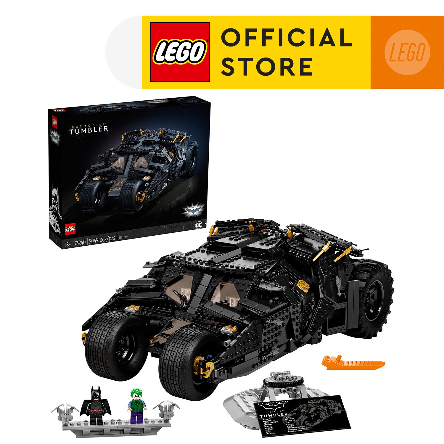 LEGO ADULTS 76240 Siêu Xe Chiến Đấu Batmobile Tumbler (2049 chi tiết)