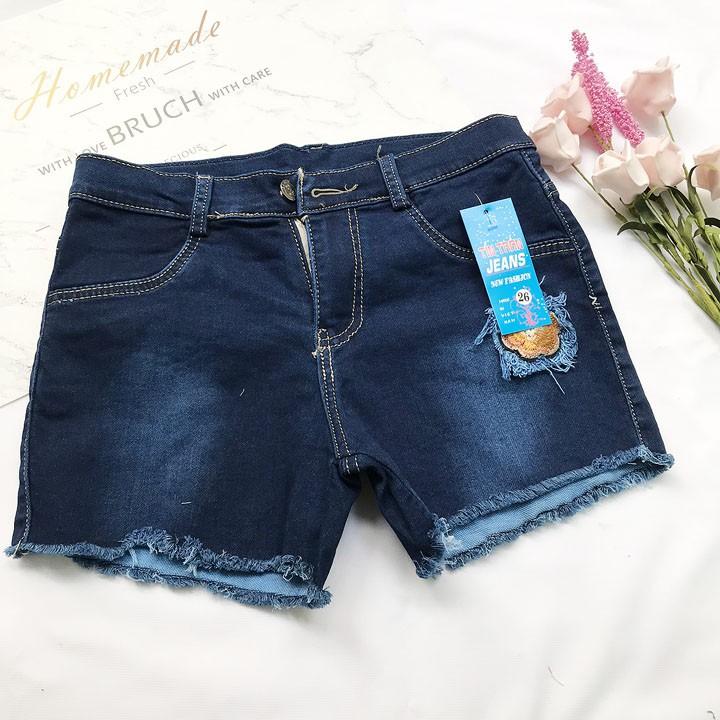 Quần đùi nữ jean co giãn size từ 40-45kg - QNU26