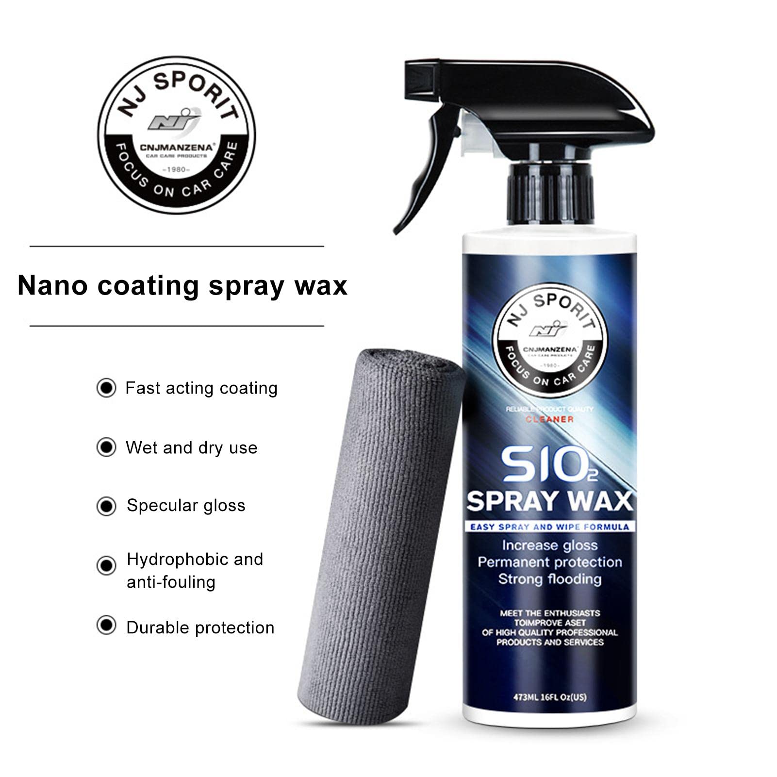 Chai Nano dạng Xịt Dưỡng Bóng Son Xe Chống nước giúp xe luôn mới SIO2 Spray Wax cao cấp