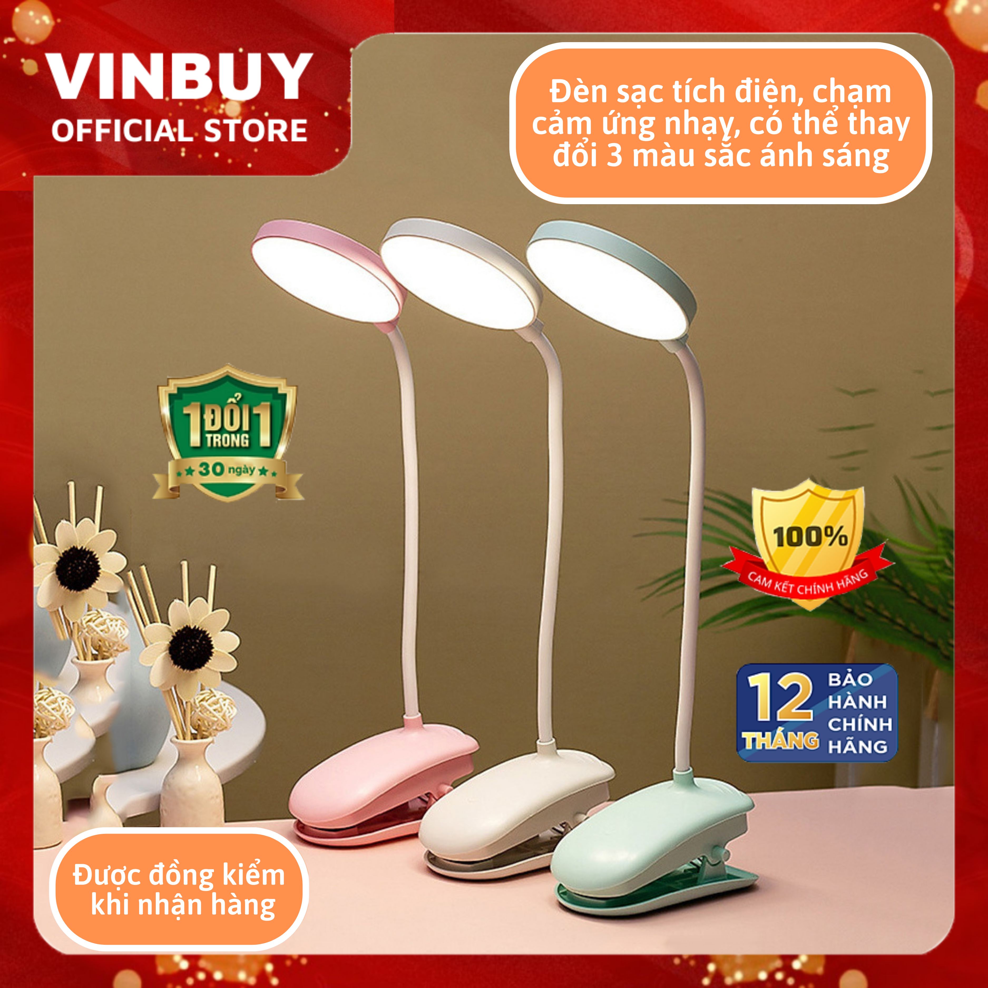 Đèn Học Chống Cận Thị, Đèn Đọc Sách, Đèn Làm Việc Để Bàn Chống Chói Mắt Lóa Mắt Bảo Vệ Mắt, Kẹp Đầu Giường - Điều Chỉnh Được Độ Sáng - Hàng Chính Hãng - VinBuy