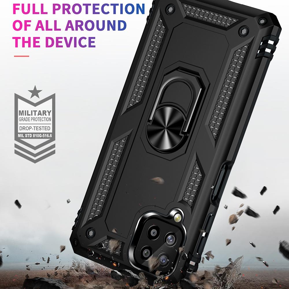 Ốp lưng cho Samsung A22 4G M32 chống sốc 2 lớp kèm nhẫn iring làm giá đỡ