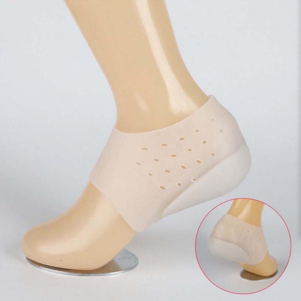 02 Miếng Lót Giày Tăng Chiều Cao Loại có đệm khí | Vớ silicon đệm gót chân tăng chiều cao 3cm