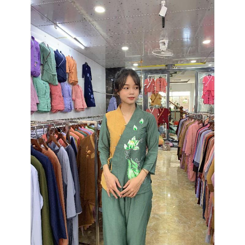 #đồ bộ đi chùa#đồ phật tử#phối nơ