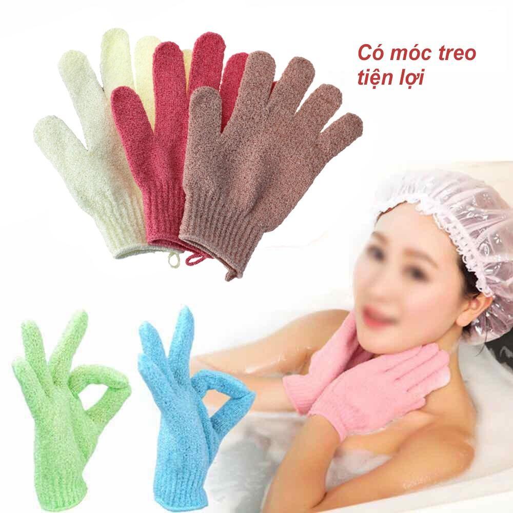 Bao tay tắm tạo bọt chà lưng rất sạch, Găng tay tắm tẩy tế bào da chết da láng mịn sạch nhờn