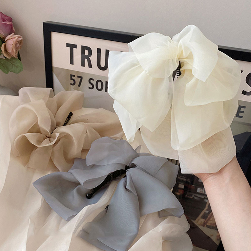 Kẹp tóc càng cua nơ tầng tiểu thư
