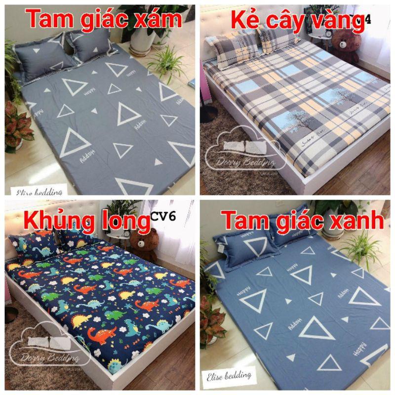 Bộ Ga Giường và Vỏ Gối Cotton 100%. Ga chun và 2 Vỏ gối