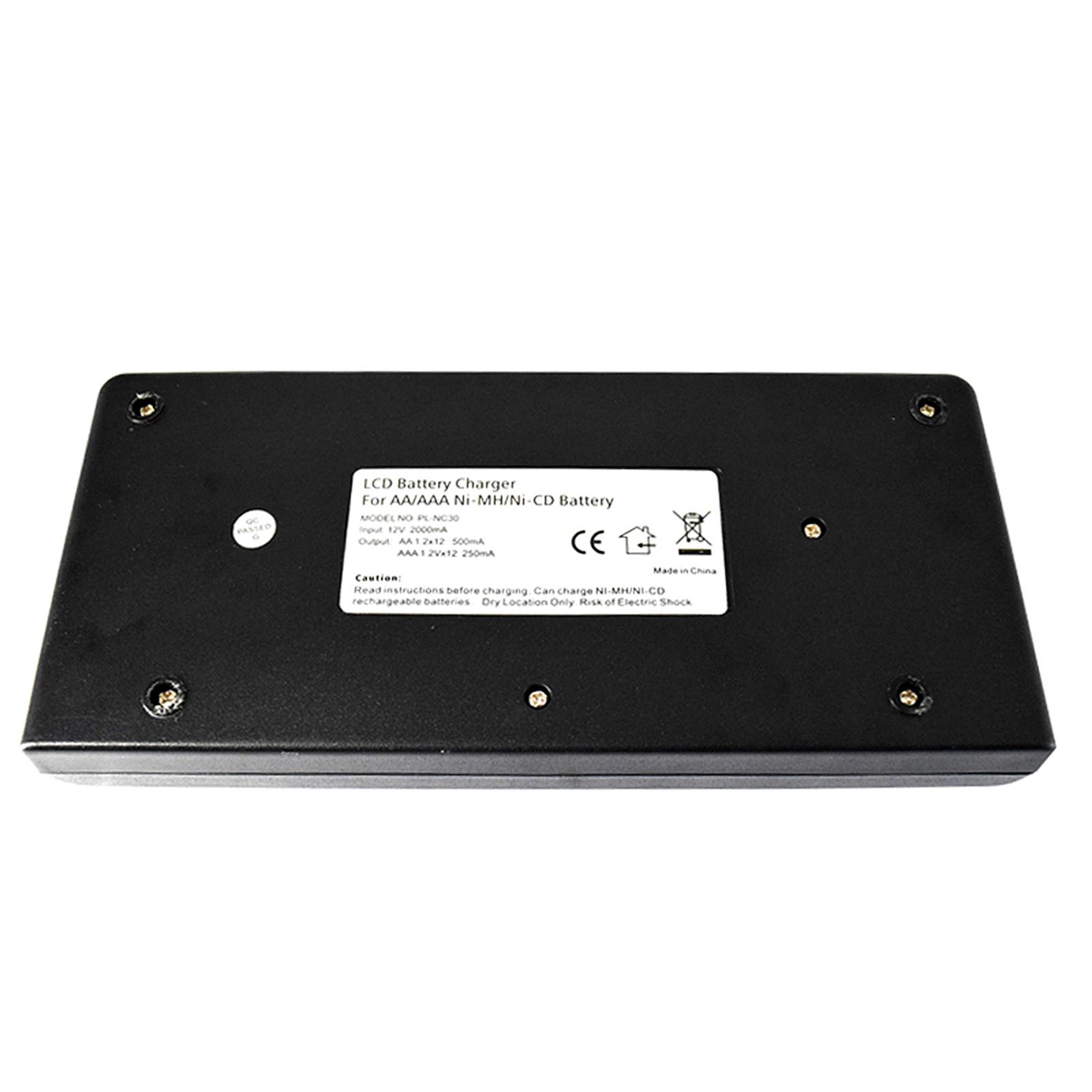 Bộ sạc pin thông minh đa năng PALO PL-NC30 Màn hình LCD 4 inch sạc thông minh nhanh chóng w / 12 Khe cắm pin cho 1.2V