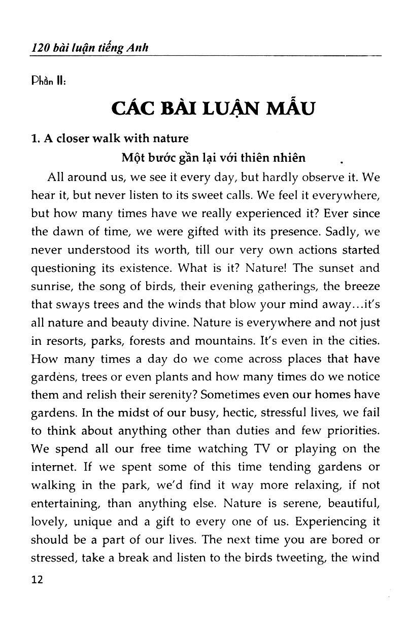 Sách 120 Bài Luận Tiếng Anh