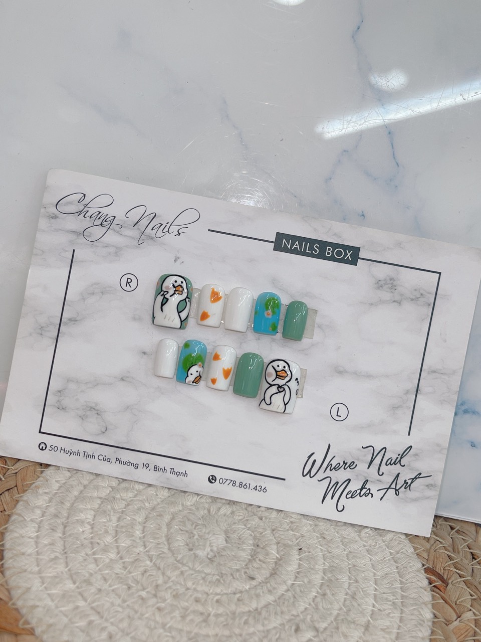 Nail Box thiết kế thủ công ChangNails - Họa tiết The DUCK cá tính - M