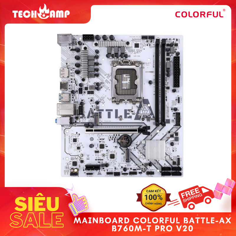 Mainboard Colorful BATTLE-AX B760M-T PRO V20 - Hàng chính hãng