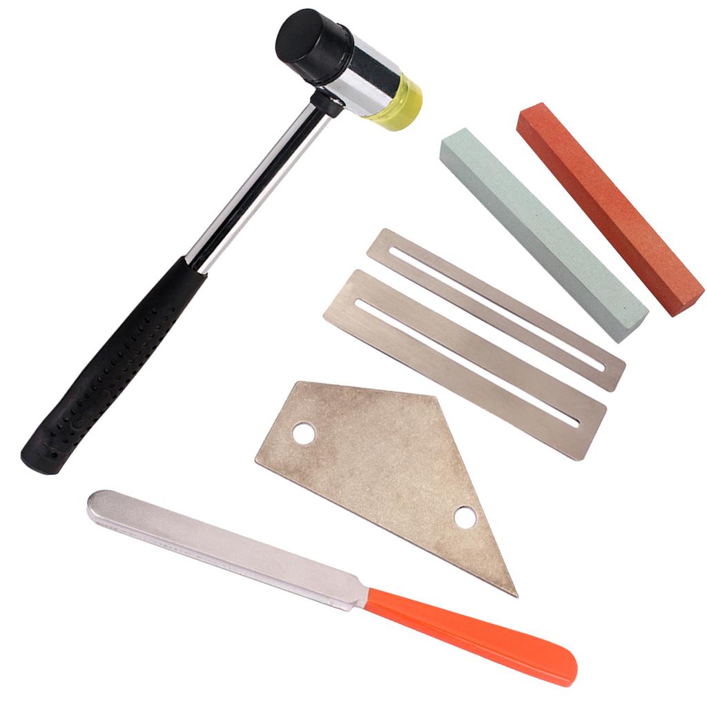 Sunnimix 7 Chiếc Guitar Chuyên Nghiệp Luthier Bộ Dụng Cụ Bass DIY Bộ Phím Đàn Đá San Lấp Mặt Bằng, ván Trượt Ngón Tay Ph