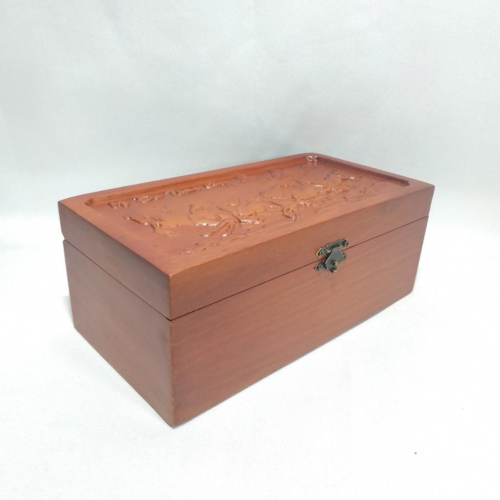 Hộp đựng CON DẤU CÔNG TY, ĐỰNG TRANG SỨC GỖ HƯƠNG CHẠM MÃ ĐÁO THÀNH CÔNG