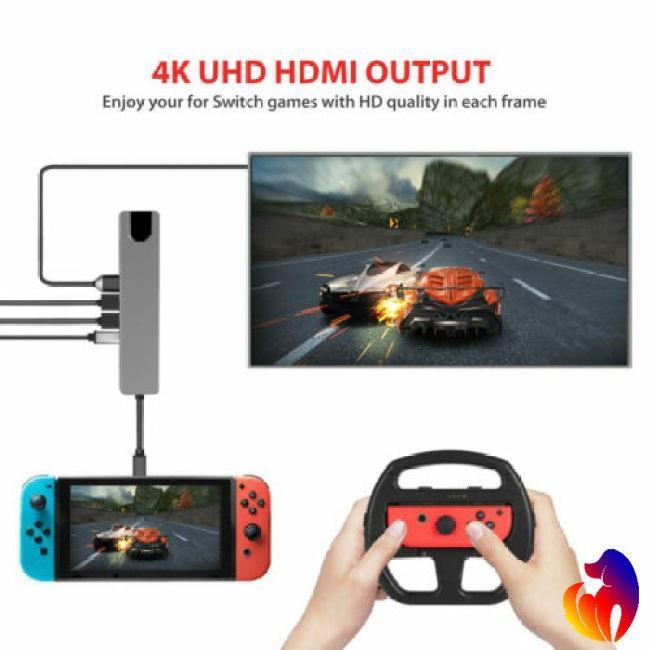 Bộ Hub Chia Cổng Usb Type C Rj45 4k Hdmi Usb 6 Trong 1