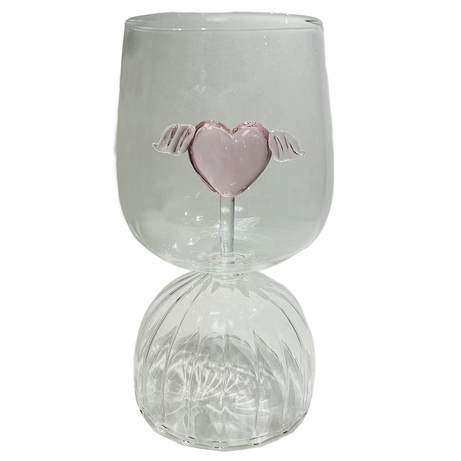 Transparent Wine Glasses Shape Statue for Christmas Birthday