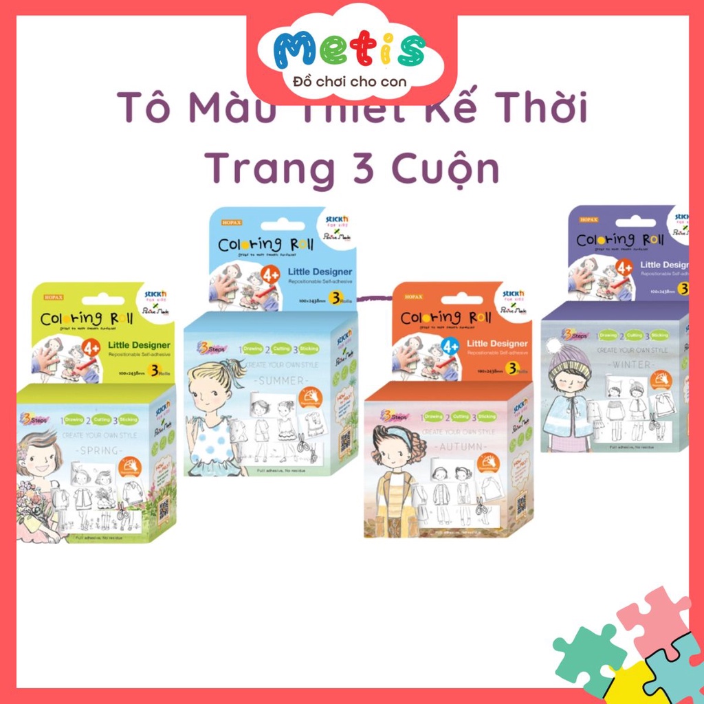 Tô màu thiết kế thời trang theo mùa - Metis Đồ chơi cho con