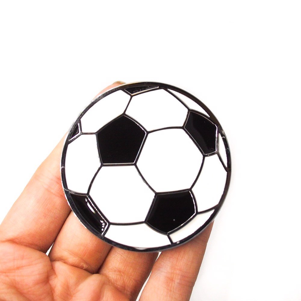 Foolball quả bóng 5.5cm - Sticker hình dán metal kim loại 3D