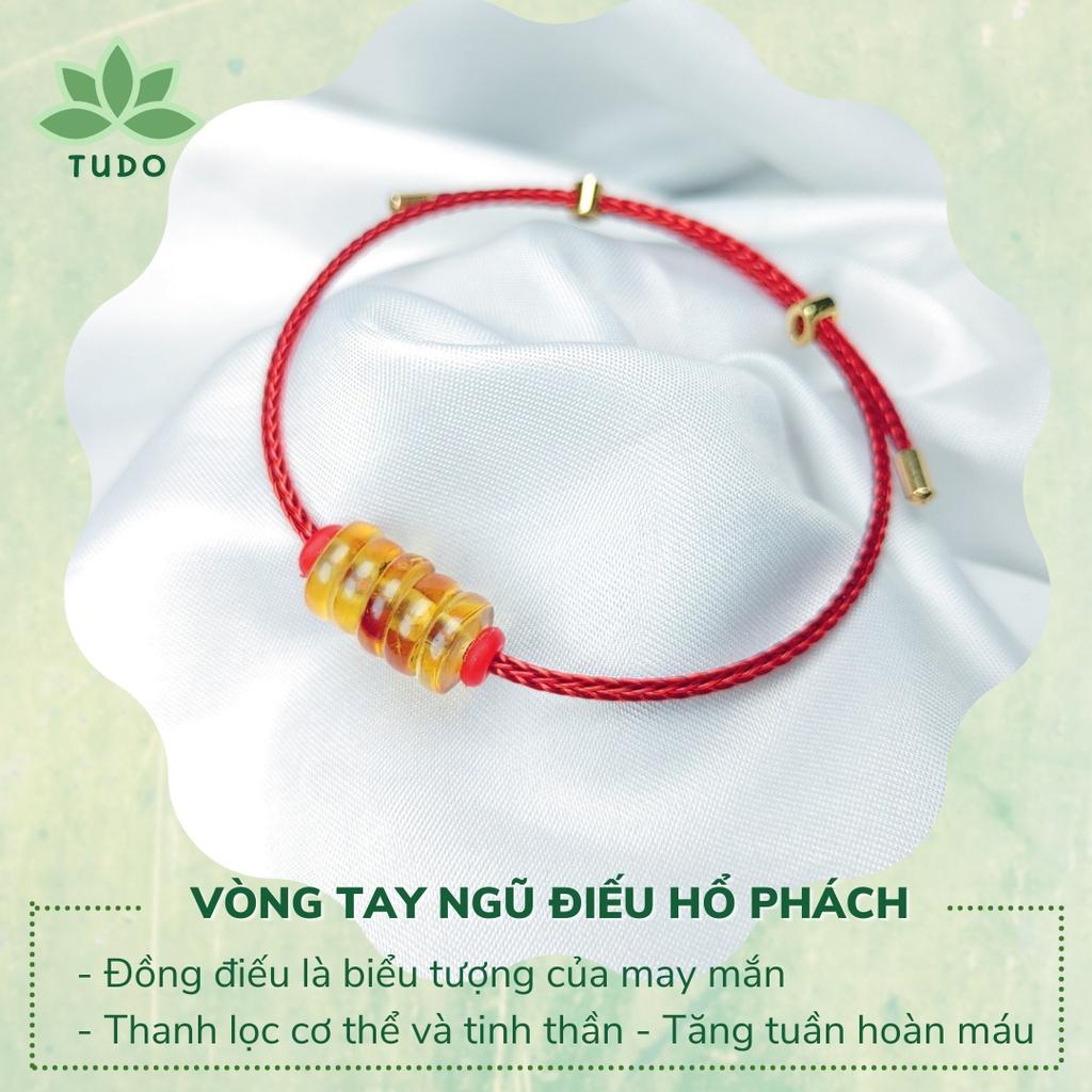 Vòng tay đỏ may mắn ngũ điếu hổ phách Baltic tự nhiên vòng phong thủy