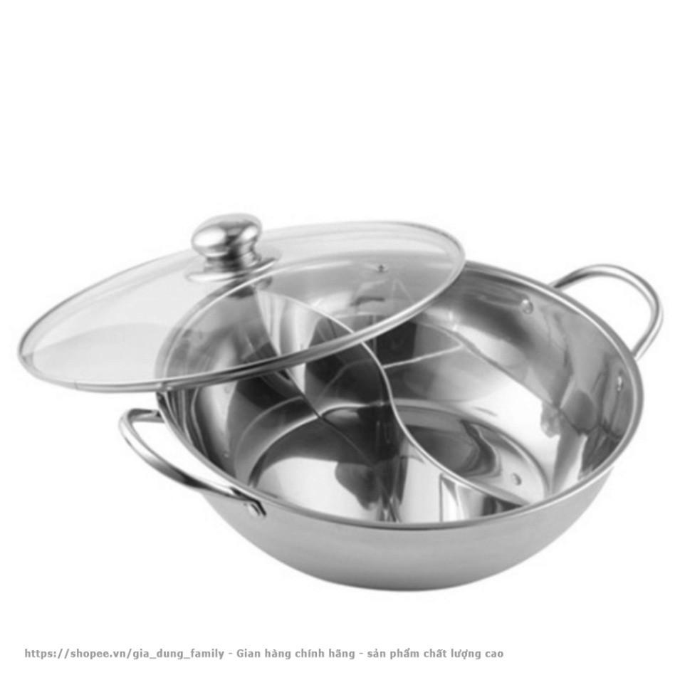 Nồi Lẩu 2 Ngăn, 2 Vị Inox 30Cm Siêu Tiện Dụng, Dùng Được Cho Tất Cả Các Loại Bếp