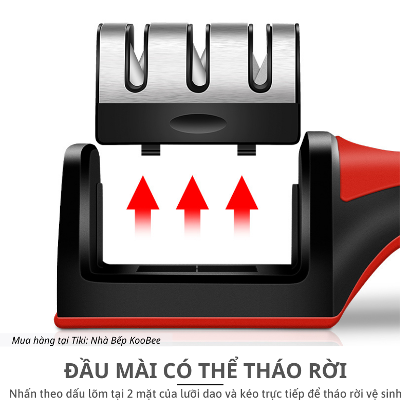 Dụng cụ mài dao kéo 3 rãnh tay cầm tiện lợi - Đồ mài dao siêu bén nhanh và hiệu quả NB53