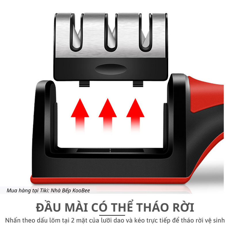 Dụng cụ mài dao kéo 3 rãnh (3 cấp độ) tay cầm tiện lợi - Đồ mài dao siêu bén nhanh và hiệu quả NB53