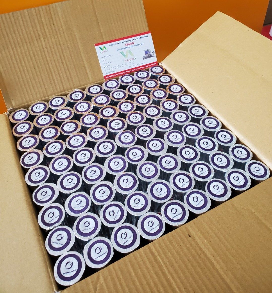 Giấy in nhiệt Hansol K80 - Loại 100 cuộn - Hàng chính hãng