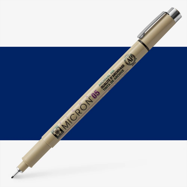 SAKURA --Bút Đi Nét Pigma 05 MÀU XANH DƯƠNG ĐEN