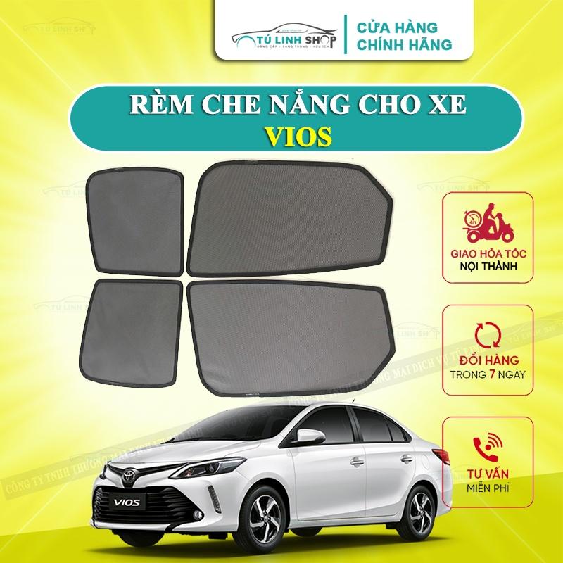 Rèm che nắng nam châm cho Toyota Vios, bộ 4 tấm cho 4 cửa, hàng loại 1 cao cấp nhất, vừa khít kính