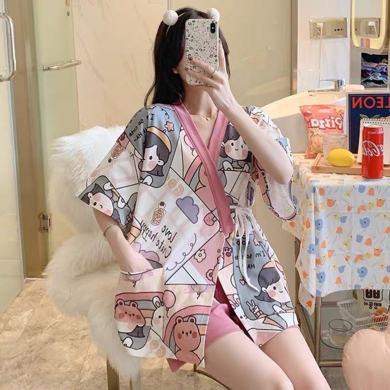 Bộ đồ - Đồ bộ bầu sau sinh cộc tay PIJAMA NHẬT BẢN chất thun sữa hoạt tiết dễ thương BĐ858