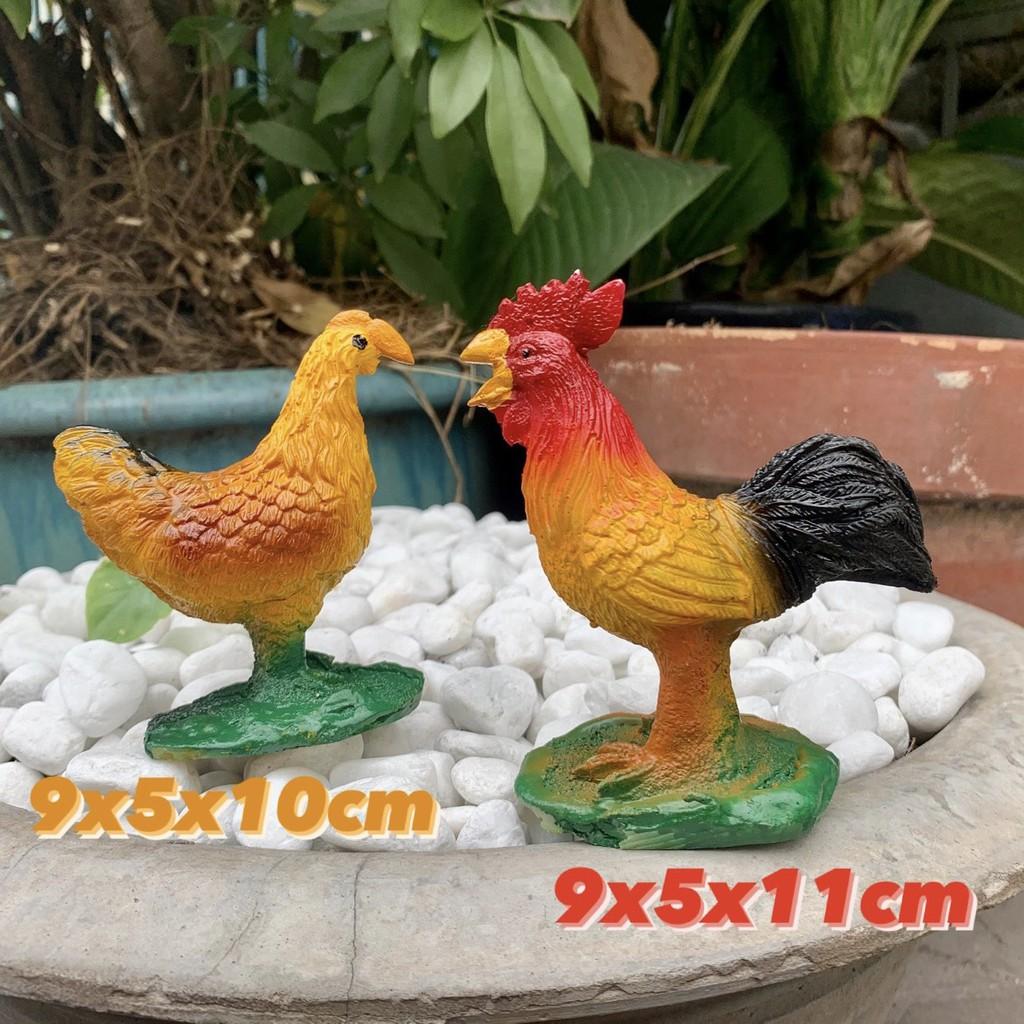Con Gà Trang Trí Hồ Cá, Sân Vườn...