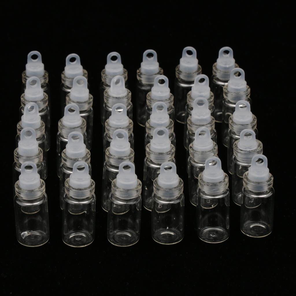 30 Miếng Mini Clear Glass Lọ Tinh Dầu Chai Trang Trí DIY
