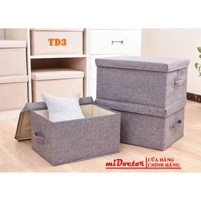 Hộp Vải Đựng Đồ Đa Năng TD3a Thụy Điển Có Nắp Rời Sang Trọng, Đẳng Cấp miDoctor
